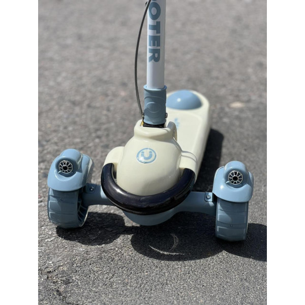 3-х колісний дитячий самокат з ручним гальмом, регульований, складаний Super MAN