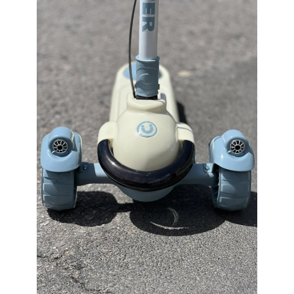 3-х колісний дитячий самокат з ручним гальмом, регульований, складаний Super MAN