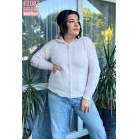 Вʼязана кофта з капюшоном в універсальному розмірі 46-52