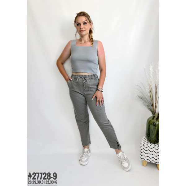 Жіночі штани у тонку смужку розмірний ряд 28,29,30,31,32,33