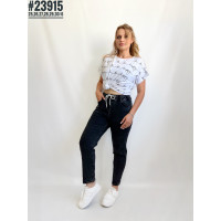 Джинсы с поясом на резинке размерный ряд 25,26,27,28,29,30