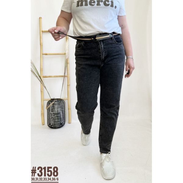 Джинси мом з ременем у комплекті розмірний ряд 30,31,32,33,34,36