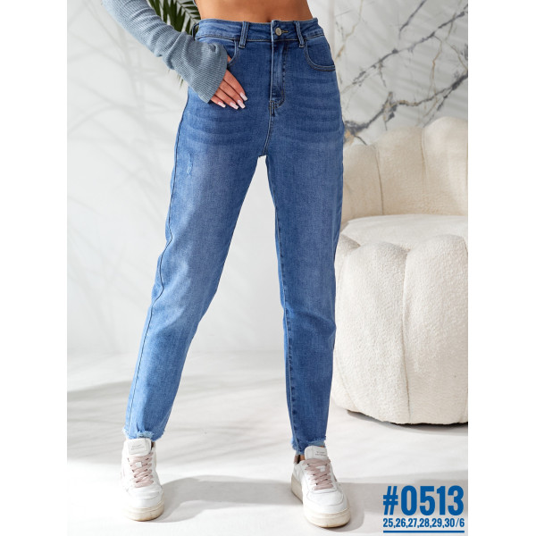 Жіночі джинси mom-fit розмірний ряд 25,26,27,28,29,30