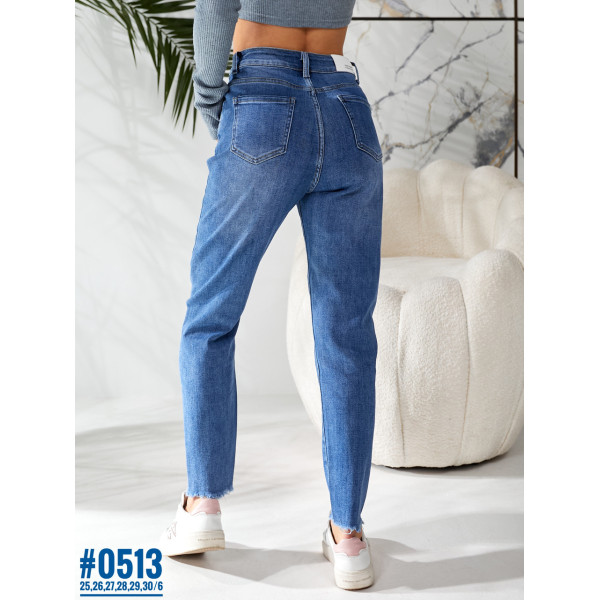 Жіночі джинси mom-fit розмірний ряд 25,26,27,28,29,30