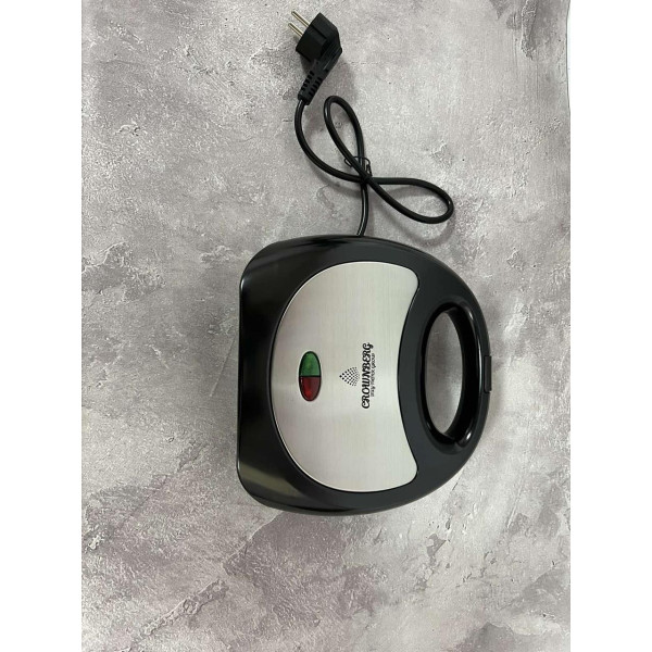 Сендвічниця бутербродниця 4 відділення з антипригарним покриттям Crownberg CB-1069 Чорна