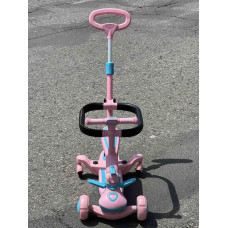 Самокат музичний 5 в 1 із захисним бортиком бампером із батьківською ручкою