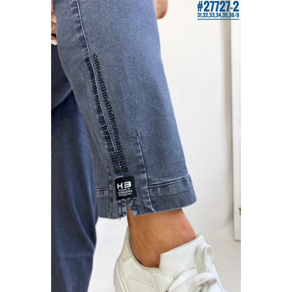 Жіночі штани у тонку смужку з поясом розмірний ряд 31,32,33,34,35,36