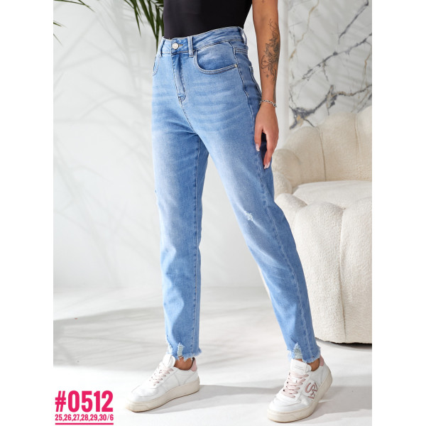 Жіночі джинси mom-fit розмірний ряд 25,26,27,28,29,30