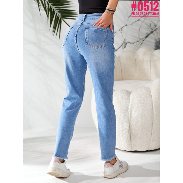 Жіночі джинси mom-fit розмірний ряд 25,26,27,28,29,30