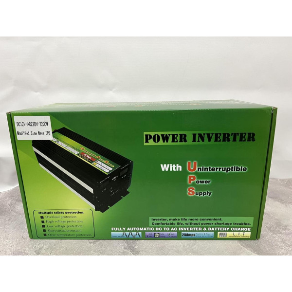 Перетворювач напруги інвертор Wimpex 7200W 12V - 220V + UPS (par_WX 7200 W)