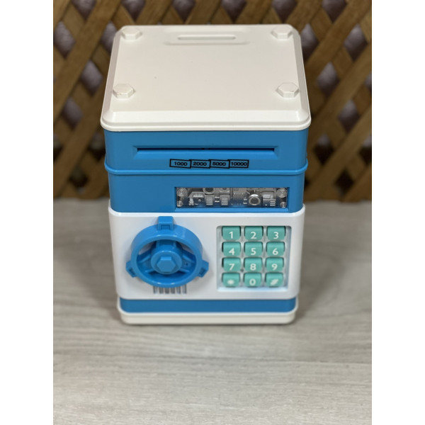 Скарбничка дитячий сейф з кодовим замком та купюроприймачем для паперових грошей та монет