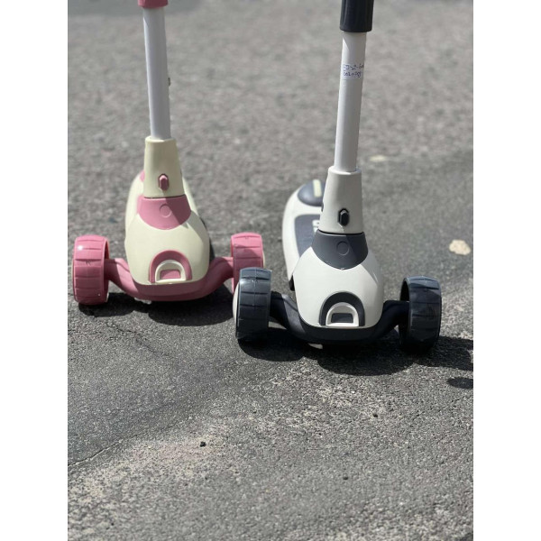 3-х колісний дитячий самокат з підсвічуванням та музикою, регульований, складаний