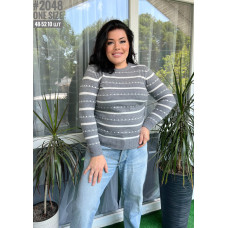 Жіночий светр з орнаментом в універсальному розмірі 46-52