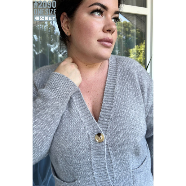 Кардиган на ґудзиках в універсальному розмірі (46-52)