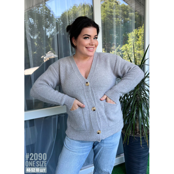 Кардиган на ґудзиках в універсальному розмірі (46-52)