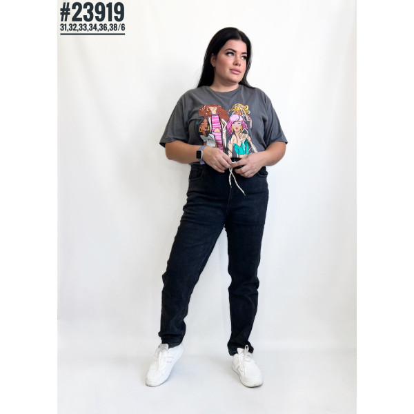 Джинси з поясом на резинці розмірний ряд 31,32,33,34,36,38