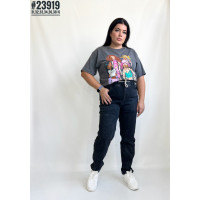 Джинси з поясом на резинці розмірний ряд 31,32,33,34,36,38