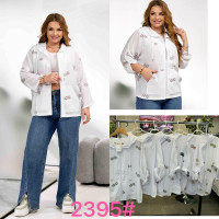 2395# Кофта жіноча JJF на блискавці 2026NEW Вишивка із золотою ниткою
