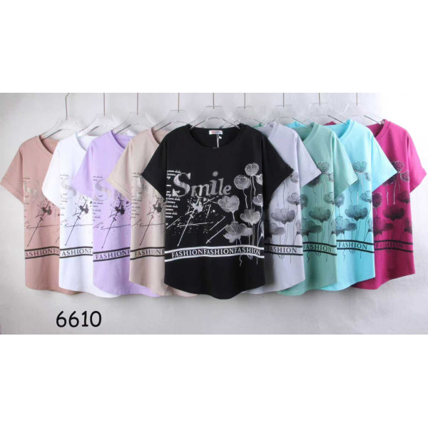 JJF Футболка напівбатал, жіночий одяг оптом зі складу, Одеса