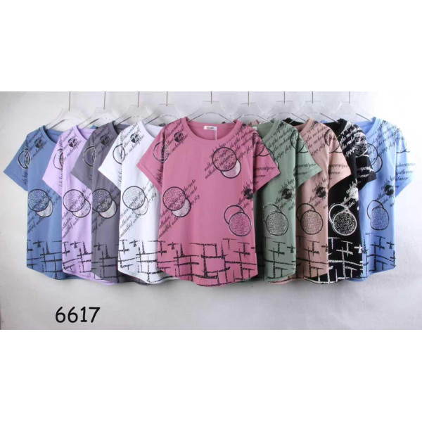 JJF Футболка напівбатал, жіночий одяг оптом зі складу, Одеса