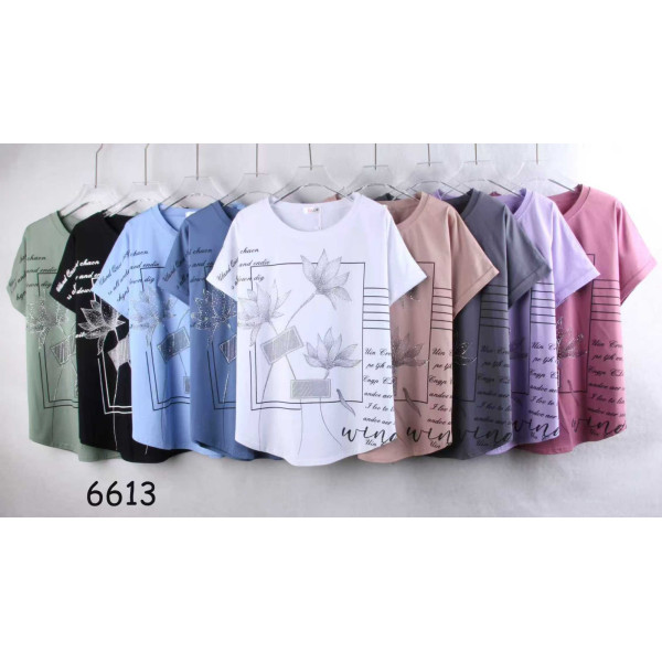 JJF Футболка напівбатал, жіночий одяг оптом зі складу, Одеса