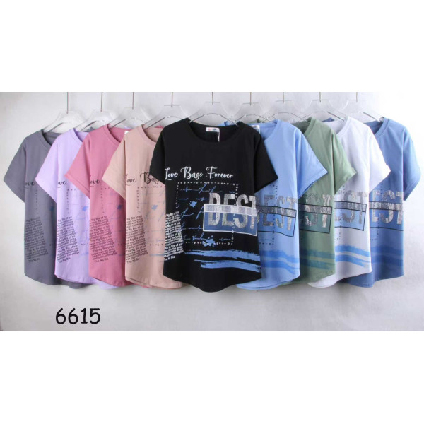 JJF Футболка напівбатал, жіночий одяг оптом зі складу, Одеса