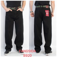 Джинсы мужские FANGSIDA. Багги. Чёрного цвета. Фурнитура бренда YKK. !НОВИНКИ ВЕСНА!