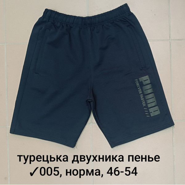 16052 Мужские шорты 005, турецкая двунитка пенье Размеры: 46-48-50-52-54, 5шт в ростовке одного цвета