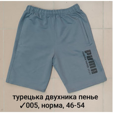16053 Мужские шорты 005, турецкая двунитка пенье Размеры: 46-48-50-52-54, 5шт в ростовке одного цвета