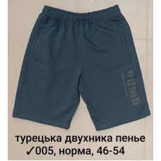 16054 Мужские шорты 005, турецкая двунитка пенье Размеры: 46-48-50-52-54, 5шт в ростовке одного цвета