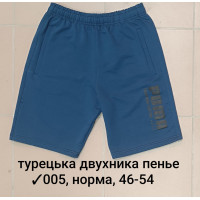 16055 Мужские шорты 005, турецкая двунитка пенье Размеры: 46-48-50-52-54, 5шт в ростовке одного цвета