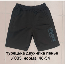 16056 Мужские шорты 005, турецкая двунитка пенье Размеры: 46-48-50-52-54, 5шт в ростовке одного цвета